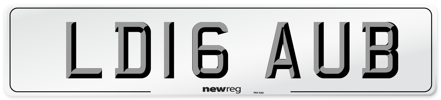 LD16 AUB Number Plate from New Reg
